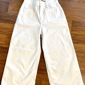 New J.Crew washed wide leg crop pant